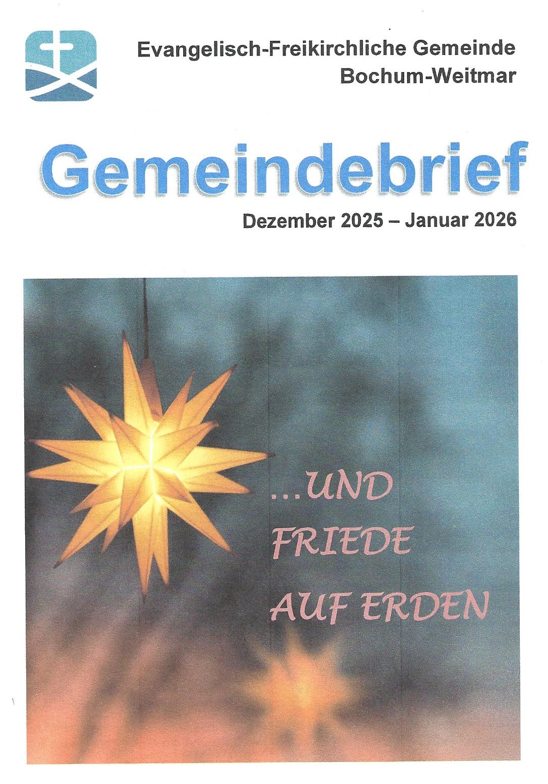 Gemeindebrief Dezember 2025 bis Januar 2026 Bild